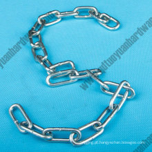 Norma DIN 763 Link cadeia, aço-carbono ou aço inoxidável 304/316